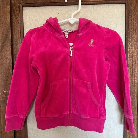 Y2K Juicy Couture Magenta Zip Up Hoodie - Picture 1 of 5